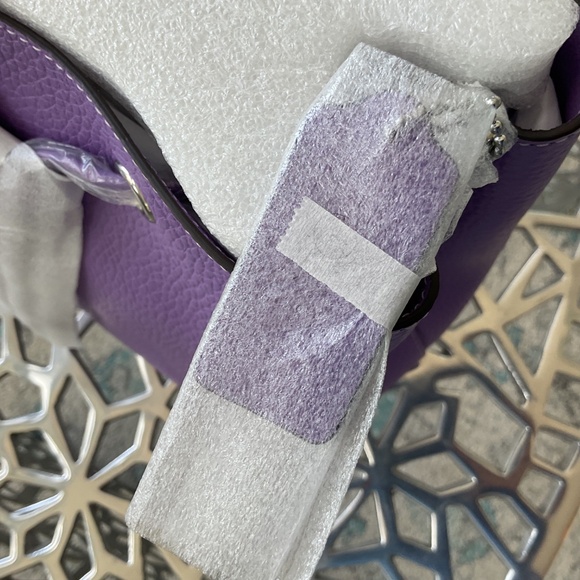 Coach Rowan Bucket Leather Bag Violet w Removable Zipper pouch NWT - Picture 13 of 16